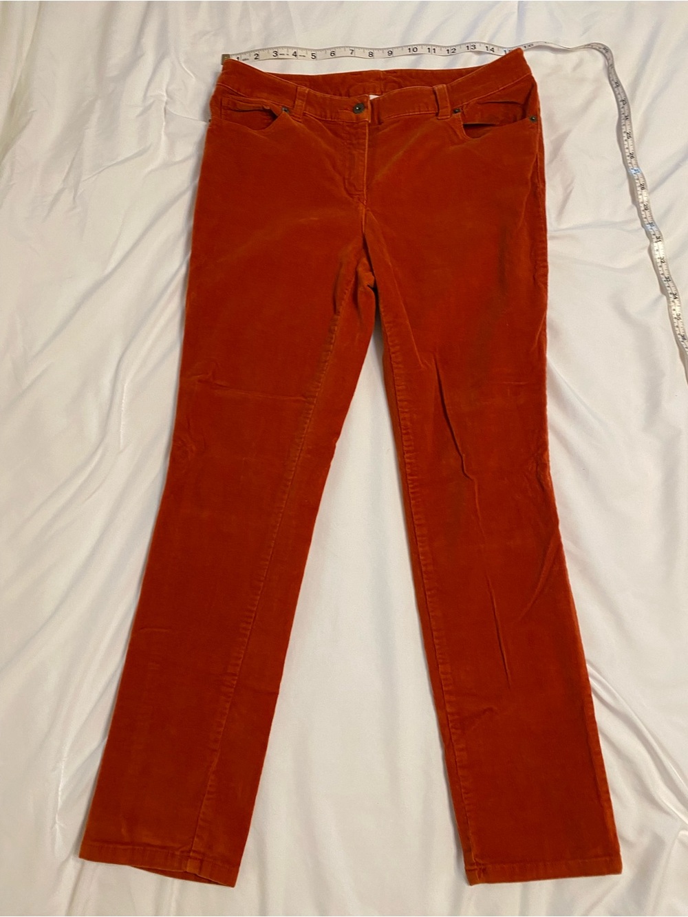 Liz Claiborne Woman’s Orange Rust Corduroy Jeans